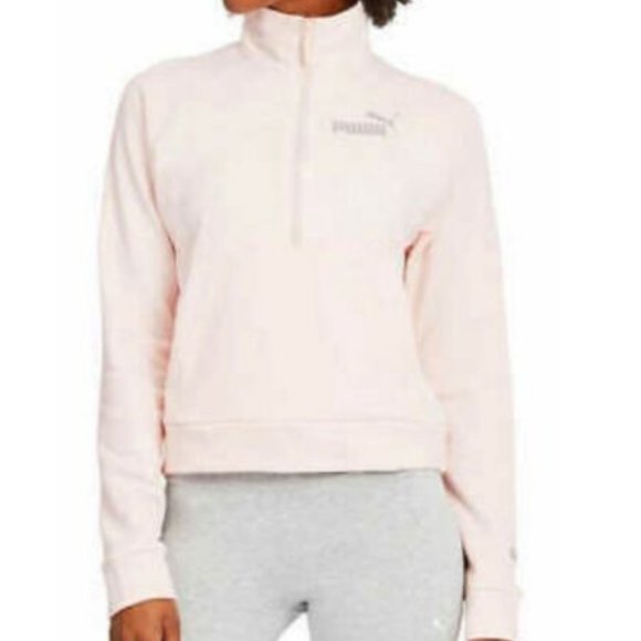PUMA Rosewater Pink 1/2 Zip Pullover sweater - Picture 1 of 5